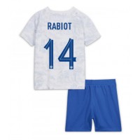 Frankreich Adrien Rabiot #14 Fußballbekleidung Auswärtstrikot Kinder WM 2022 Kurzarm (+ kurze hosen)